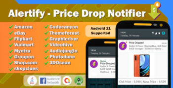 Alertify - Price Drop notifier / Price drop alert system (Native Android - Java)