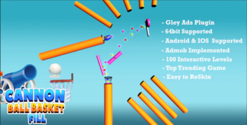 Cannon Ball Basket Fill Puzzle - Complete Unity Template