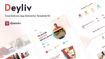 Deyliv - Food Delivery App Elementor Template Kit