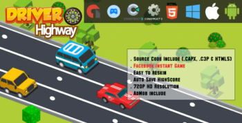 Driver Highway - HTML5 Game - Mobile, Facebook Instant Game & Web (HTML5 & C2,C3)