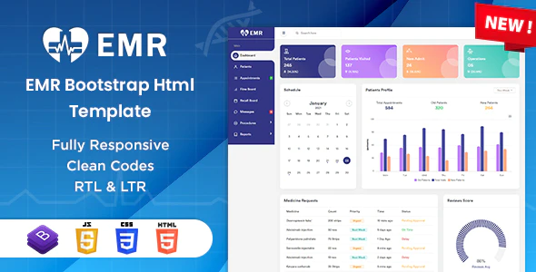EMR - Bootstrap Admin HTML Template