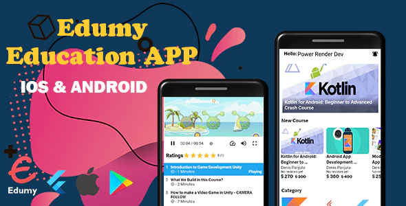 Edumy - Education App, Quiz, Badge with Admin Panel