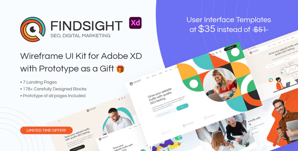 FindSight - Web & Prototype UI Kit for Adobe XD