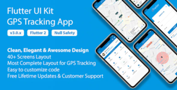 Flutter UI Kit - GPS Tracking App