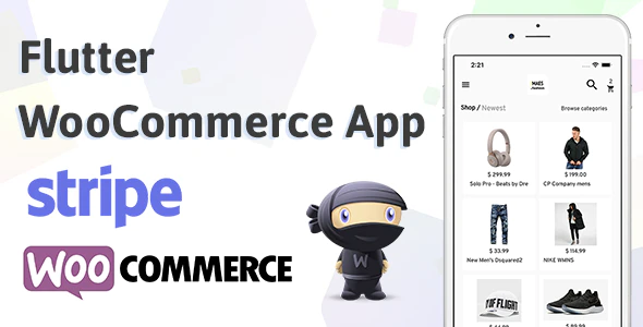 Flutter WooCommerce App Label StoreMax For IOS and Android Stripe