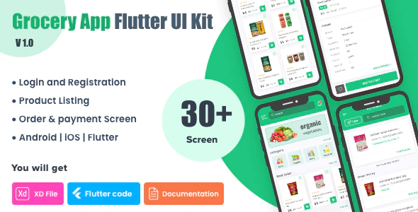 Grocery Shopping App UI Kit - Flutter
