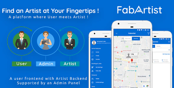 Hire for Work - Fab Artist Android - 2 Apps - Customer App + Artist App + Admin Panel - Freelancer