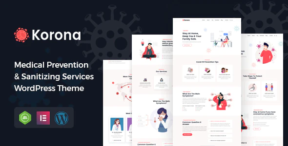 Korona - Medical Prevention & Sanitizing Services WordPress Theme