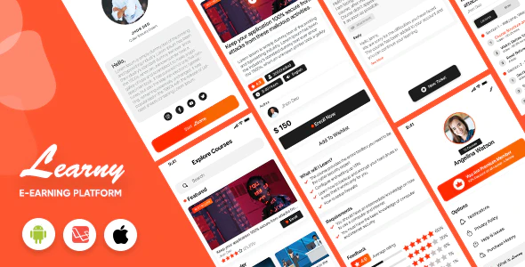 Learny - E-Learning app template - Course selling app with admin panel (iOS/Laravel)