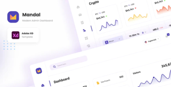 Mandal - Clean Modern Admin Dashboard Template Adobe XD