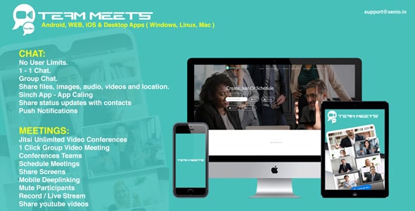 MeetsPro Android, iOS and Web - Realtime Chat, Video Calls & Video Conferences
