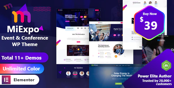 MiExpo - Event Conference Elementor WordPress Theme