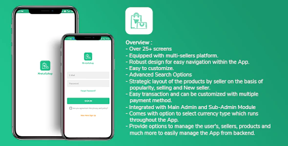 Multi-seller eCommerce MRetailshop iOS Application with Main Admin and Seller SubAdmin