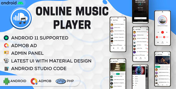 Online Music Player with Admin Panel - Online Music Store - Android App - Admob - V2.0
