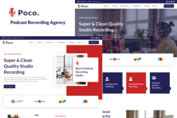 Poco - Podcast Recording Studio Services Elementor Template Kit