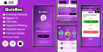 Quizbox iOS - Online quiz application with earning system (Swift/Laravel)