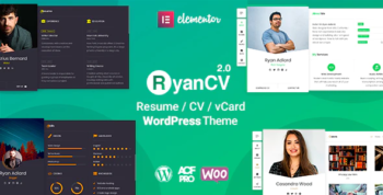 RyanCV - Personal Portfolio Resume Theme