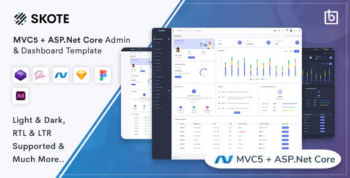 Skote - ASP.Net Core 8 & MVC5 Admin & Dashboard Template