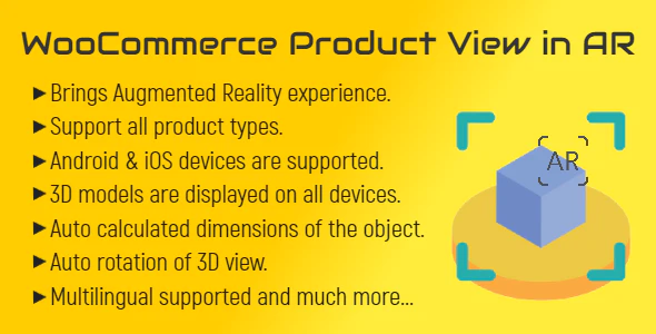 WooCommerce Product View in AR (Augmented Reality) - 3D Product View