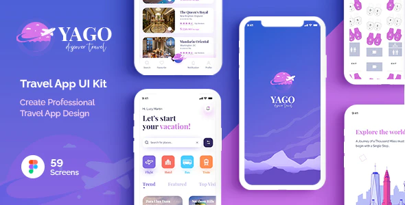 YAGO - Travel App UI Kit for Figma