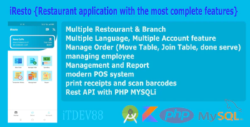 iResto - Restaurant application with the most complete features, with rest API and multi access