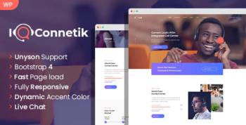 IQconnetik - Modern Call Center WordPress theme