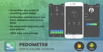 Android App Pedometer : Step Counter & calorie tracker App