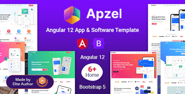 Apzel - Angular 12 App & Software Template