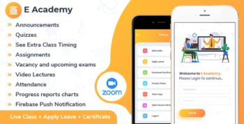 E-Academy - Online Classes / Institute / Tuition And Course Management (Android App + Admin Panel)
