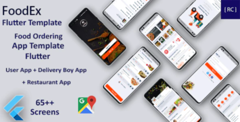 Food Ordering App - Food Delivery App - 3 Apps - Android + iOS App Template - FLUTTER - FoodEx