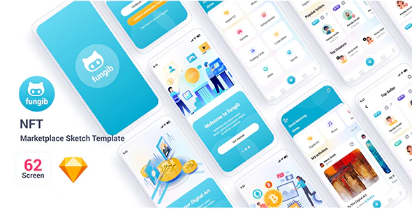 Fungib – NFT Marketplace Sketch Template