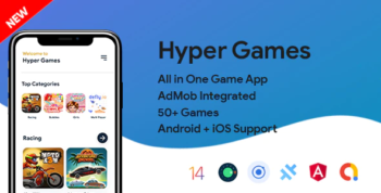 Hyper Games - All in One Game App - AdMob - Unlimited Games - Android + iOS