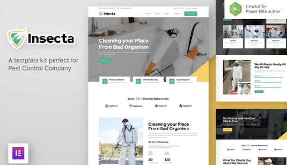 Insecta – Pest Control & Disinfection Elementor Template Kit