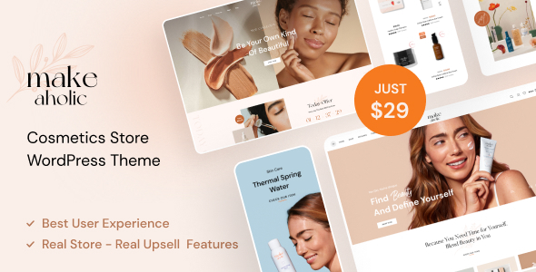 Makeaholic - Beauty Cosmetics WordPress Theme