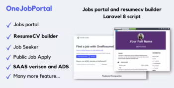 OneResumeCV - Jobs board and resume builder
