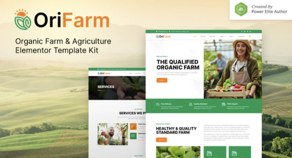 OriFarm – Organic Farm & Agriculture Elementor Template Kit