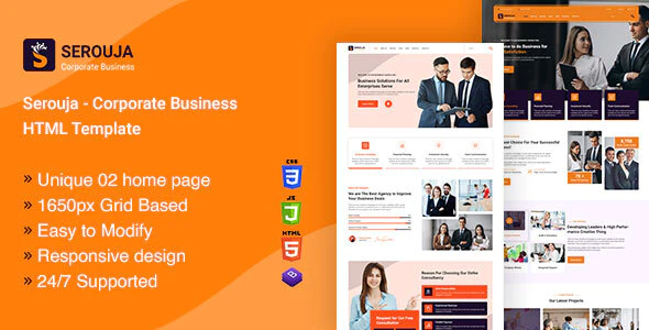 SEROUJA - Corporate Business HTML Template