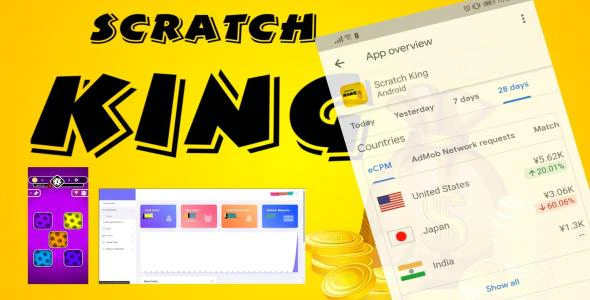 Scratch King - Complete Unity Game (Android, iOS) with Admin Panel