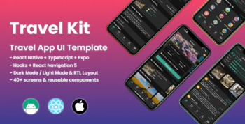 Travel Kit - Mobile React Native Travel & Hotels Template