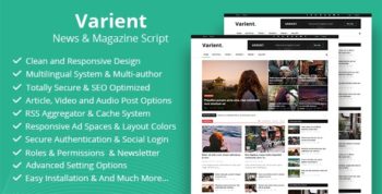 Varient - News & Magazine Script + Demo Content