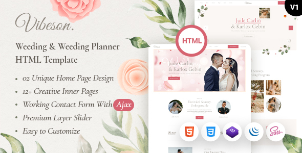 Vibeson - Wedding HTML Template