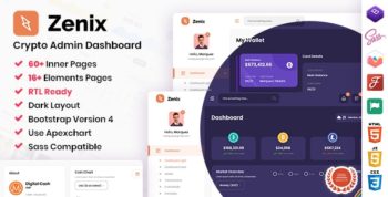 Zenix - Crypto Bootstrap Admin Dashboard