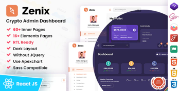 Zenix - Crypto React Admin Dashboard