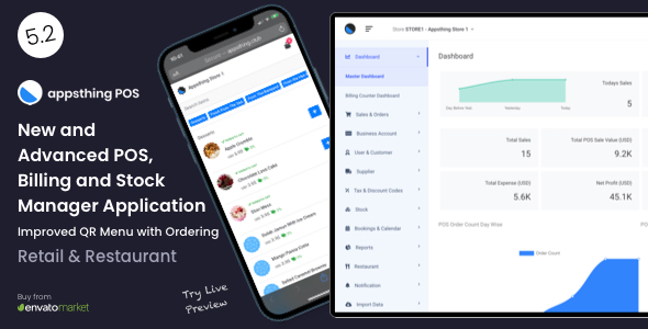 Appsthing POS - Multi Store Retail & Restaurant Point of Sale, Billing & Stock Manager Application