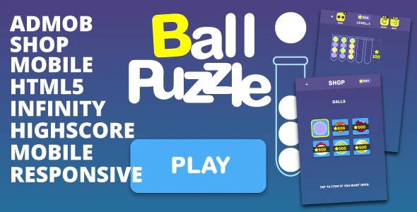 Ball Puzzle - HTML5, mobile, AdMob, shop, c3p, touch/mouse