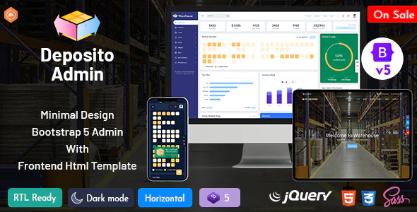 Deposito - Warehouse Responsive Bootstrap 5 Admin Dashboard