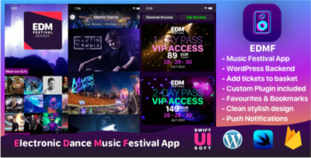 EDMF - Music Festival IOS App with WordPress backend