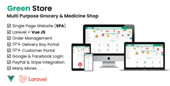Green Store - Laravel & VUE Single Page Grocery Shop