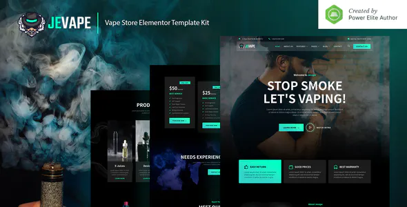 Jevape – Vape Community & Store Elementor Template Kit