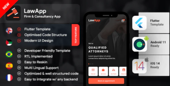 Law Android App + Law iOS App - FLUTTER 2 - LawApp - Lawyers App